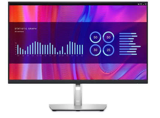 DELL P-SERIES 27" (16:9) QHD IPS LED, HDMI, DP, USB-C, USB(4), H/ADJ, PIVOT, LAN, MST, 3YR